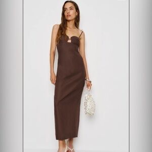 Reformation Brown Maxi Dress